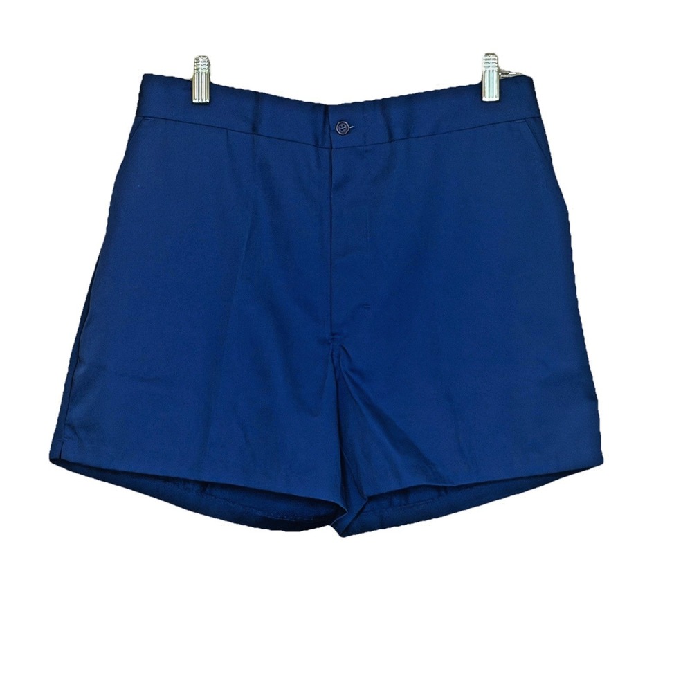 Vintage McGregor Chino Shorts Mens Large (36-38) Royal Blue Elastic Waist Coach